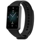 For Honor Band 9 Solid Color TPU Watch Band(Black) - 1