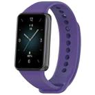 For Honor Band 9 Solid Color TPU Watch Band(Purple) - 1