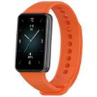 For Honor Band 9 Solid Color TPU Watch Band(Orange) - 1