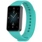 For Honor Band 9 Solid Color TPU Watch Band(Teal) - 1