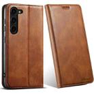 For  Samsung Galaxy S23 5G Suteni J02 Oil Wax Wallet Leather Phone Case(Brown) - 1