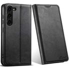 For Samsung Galaxy S22 5G Suteni J02 Oil Wax Wallet Leather Phone Case(Black) - 1