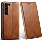 For Samsung Galaxy S22 5G Suteni J02 Oil Wax Wallet Leather Phone Case(Brown) - 1