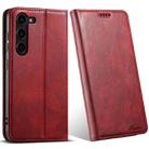 For Samsung Galaxy S22 5G Suteni J02 Oil Wax Wallet Leather Phone Case(Red) - 1