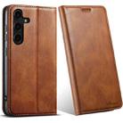 For Samsung Galaxy S23 FE 5G Suteni J02 Oil Wax Wallet Leather Phone Case(Brown) - 1