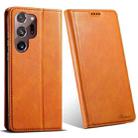 For Samsung Galaxy Note20 Ultra Suteni J02 Oil Wax Wallet Leather Phone Case(Khaki) - 1