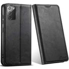 For Samsung Galaxy Note20 Suteni J02 Oil Wax Wallet Leather Phone Case(Black) - 1
