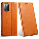 For Samsung Galaxy Note20 Suteni J02 Oil Wax Wallet Leather Phone Case(Khaki) - 1