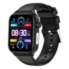 ET570 1.96 inch Color Screen Smart Watch Silicone Strap, Support Bluetooth Call / ECG(Black) - 1