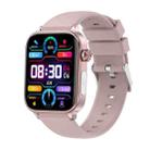 ET570 1.96 inch Color Screen Smart Watch Silicone Strap, Support Bluetooth Call / ECG(Pink) - 1