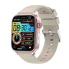 ET570 1.96 inch Color Screen Smart Watch Silicone Strap, Support Bluetooth Call / ECG(Beige) - 1