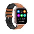 ET570 1.96 inch Color Screen Smart Watch Leather Strap, Support Bluetooth Call / ECG(Brown) - 3