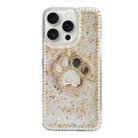 For iPhone 15 Pro Max Cat Claw Mirror TPU Phone Case(Gold) - 1