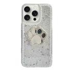 For iPhone 15 Pro Cat Claw Mirror TPU Phone Case(Silver) - 1