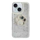 For iPhone 15 Plus Cat Claw Mirror TPU Phone Case(Silver) - 1