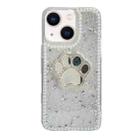 For iPhone 14 Plus Cat Claw Mirror TPU Phone Case(Silver) - 1