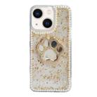 For iPhone 14 Cat Claw Mirror TPU Phone Case(Gold) - 1
