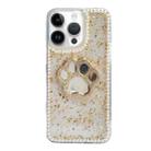 For iPhone 14 Pro Cat Claw Mirror TPU Phone Case(Gold) - 1