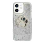 For iPhone 12 mini / 13 mini Cat Claw Mirror TPU Phone Case(Silver) - 1