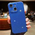 For iPhone 14 Plus Jelly Glitter Solid Color TPU Phone Case(Dark Blue) - 1