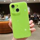 For iPhone 15 Plus Jelly Glitter Solid Color TPU Phone Case(Fluorescent green) - 1