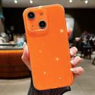 For iPhone 15 Jelly Glitter Solid Color TPU Phone Case(Orange) - 1