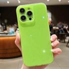 For iPhone 15 Pro Max Jelly Glitter Solid Color TPU Phone Case(Fluorescent green) - 1