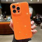 For iPhone 15 Pro Max Jelly Glitter Solid Color TPU Phone Case(Orange) - 1