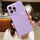 For iPhone 16 Pro Max Jelly Glitter Solid Color TPU Phone Case(Purple) - 1