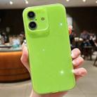 For iPhone 16 Plus Jelly Glitter Solid Color TPU Phone Case(Fluorescent Green) - 1