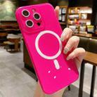 For iPhone 15 Pro Max Jelly Glitter Solid Color MagSafe TPU Phone Case(Barbie Pink) - 1