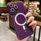 For iPhone 14 Pro Jelly Glitter Solid Color MagSafe TPU Phone Case(Night Purple) - 1