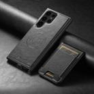 For Samsung Galaxy S22 Ultra 5G Suteni H17 Oil Eax Leather Detachable Wallet Phone Case(Black) - 2