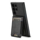 For Samsung Galaxy S23 Ultra 5G Suteni H17 Oil Eax Leather MagSafe Detachable Wallet Phone Case(Black) - 3