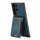 For Samsung Galaxy S23 Ultra 5G Suteni H17 Oil Eax Leather MagSafe Detachable Wallet Phone Case(Blue) - 3
