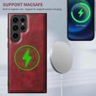 For Samsung Galaxy S24+ 5G Suteni H17 Oil Eax Leather MagSafe Detachable Wallet Phone Case(Red) - 2