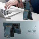 For Samsung Galaxy S24+ 5G Suteni H17 Oil Eax Leather MagSafe Detachable Wallet Phone Case(Blue) - 3