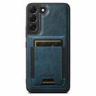 For  Samsung Galaxy S23 5G Suteni H17 Oil Eax Leather MagSafe Detachable Wallet Phone Case(Blue) - 1