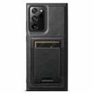 For Samsung Galaxy Note20 Ultra Suteni H17 Oil Eax Leather Detachable Wallet Phone Case(Black) - 1