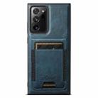 For Samsung Galaxy Note20 Ultra Suteni H17 Oil Eax Leather Detachable Wallet Phone Case(Blue) - 1