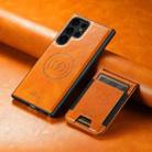 For Samsung Galaxy S25 Ultra 5G Suteni H17 Oil Eax Leather MagSafe Detachable Wallet Phone Case(Khaki) - 2