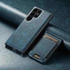 For Samsung Galaxy S25 Ultra 5G Suteni H17 Oil Eax Leather MagSafe Detachable Wallet Phone Case(Blue) - 2