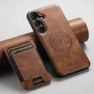 For Samsung Galaxy S25+ 5G Suteni H17 Oil Eax Leather MagSafe Detachable Wallet Phone Case(Brown) - 2