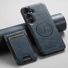 For Samsung Galaxy S25+ 5G Suteni H17 Oil Eax Leather MagSafe Detachable Wallet Phone Case(Blue) - 2