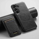 For Samsung Galaxy S25 5G Suteni H17 Oil Eax Leather MagSafe Detachable Wallet Phone Case(Black) - 2