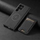 For Samsung Galaxy S23 Ultra 5G Suteni H17 Litchi Texture Leather MagSafe Detachable Wallet Phone Case(Black) - 2