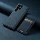 For Samsung Galaxy S23 Ultra 5G Suteni H17 Litchi Texture Leather MagSafe Detachable Wallet Phone Case(Blue) - 2