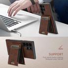 For Samsung Galaxy S24+ 5G Suteni H17 Litchi Texture Leather MagSafe Detachable Wallet Phone Case(Brown) - 2