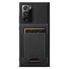 For Samsung Galaxy Note20 Suteni H17 Litchi Texture Leather MagSafe Detachable Wallet Phone Case(Black) - 1