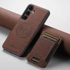 For Samsung Galaxy S25+ 5G Suteni H17 Litchi Texture Leather MagSafe Detachable Wallet Phone Case(Brown) - 2